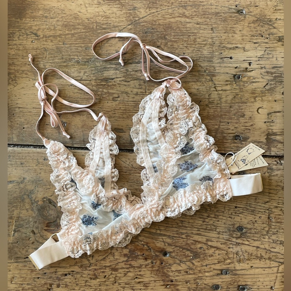 WE ARE HAH @ Free People Flip HAHround Bralette & Garter - Women’s Sz Large  New